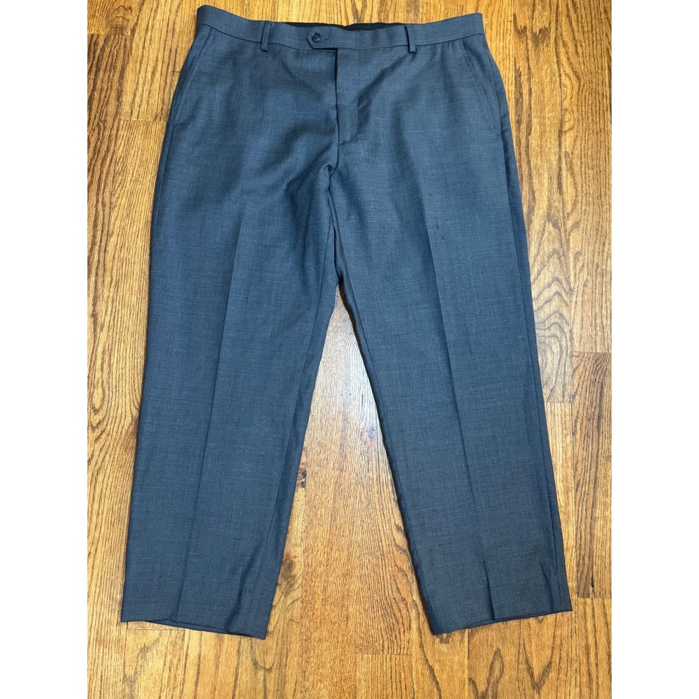 Jos. A. Bank 1905 Custom Express Blue Grey 100% Wool Dress Pants Mens 40 Regular
